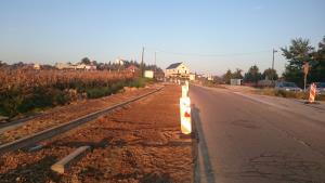 Izvedba del s polovično zaporo regionalne ceste